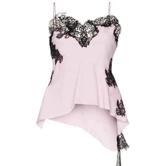 Asymmetric Lace-Trim CamisoleMarques’Almeida